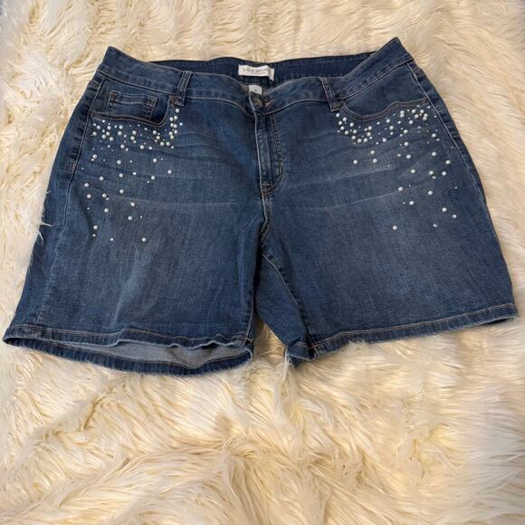 Size 18 Lane Bryant Pearl Gem Shorts - Picture 2 of 3